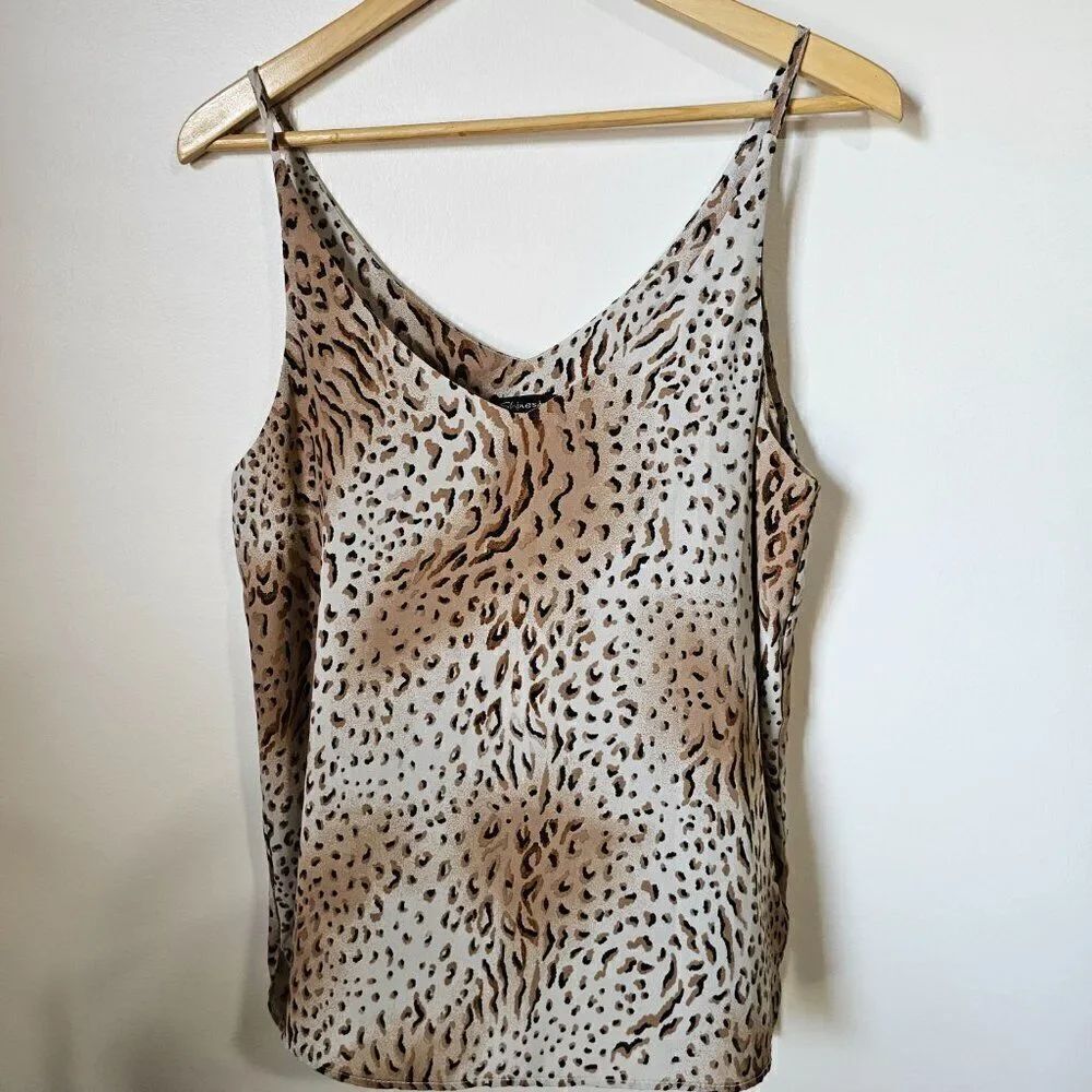 EUC SHINESTAR ANIMAL PRINT DOUBLE V NECK TANK TOP SIZE M